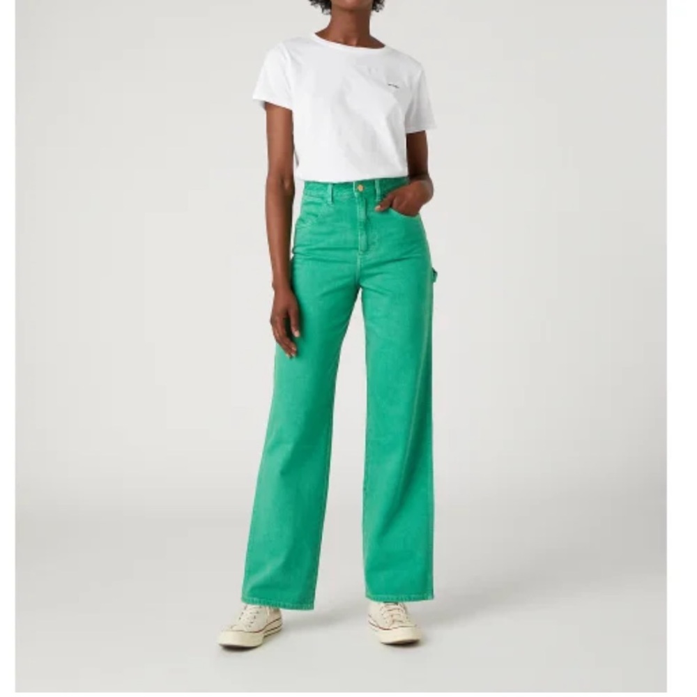 Wrangler Jeans Mom Carpenter Relaxed - Bright Green 30 x 30